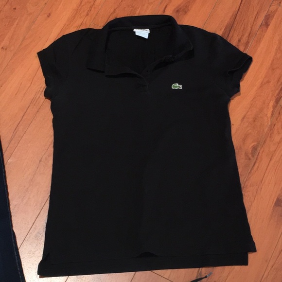 Lacoste Black polo shirt women’s size 8 - Picture 3 of 6